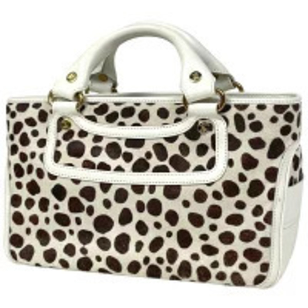 Celine Boogie Bag Dalmatian handbag calfskin brown Ivory White